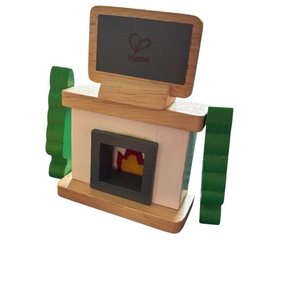 Hape Holding Swiss Made Wood 14Pc Miniature Living Room Furniture Access Orange - Picture 3 of 5